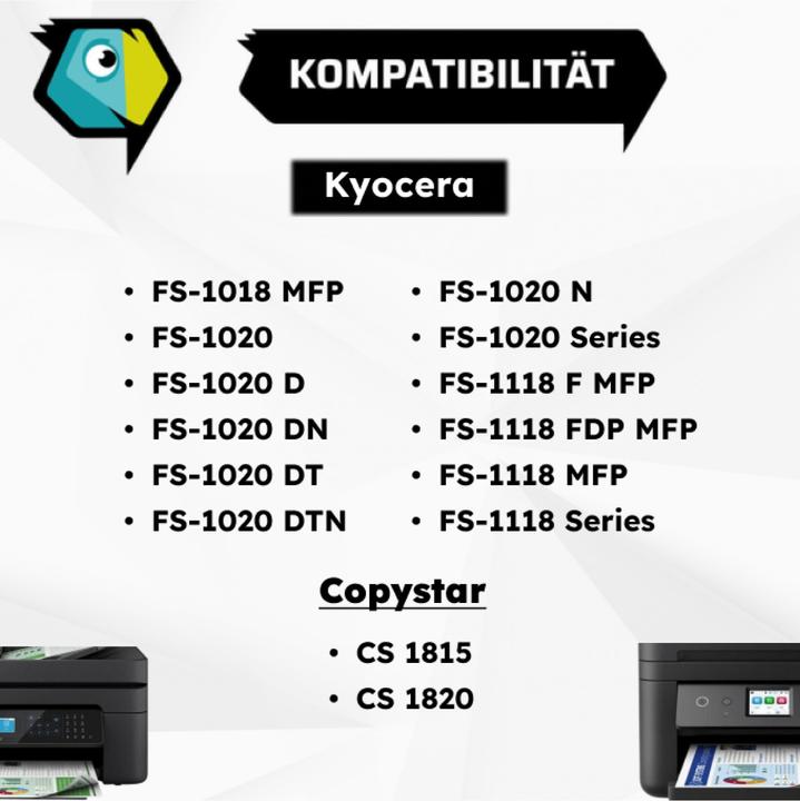 Actual product image Inkadoo Toner compatible to Kyocera/Mita 1T02FM0EU0 / TK-18 XL Toner, black Black (FC)