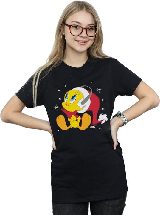 Immagine prodotto Looney Tunes Christmas Tweety Maglietta Ampia Donna (XL)