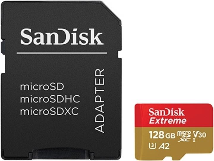 SanDisk Extreme (128 GB, microSDXC, microSD, microSDHC, U3, UHS-I)