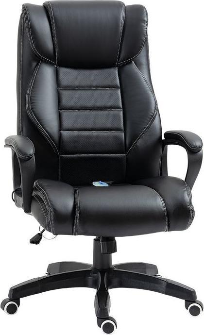 Immagine prodotto Swisshandel24 Poltrona da ufficio con massaggio poltrona ergonomica con 6 punti di vibrazione Sensazione di lino