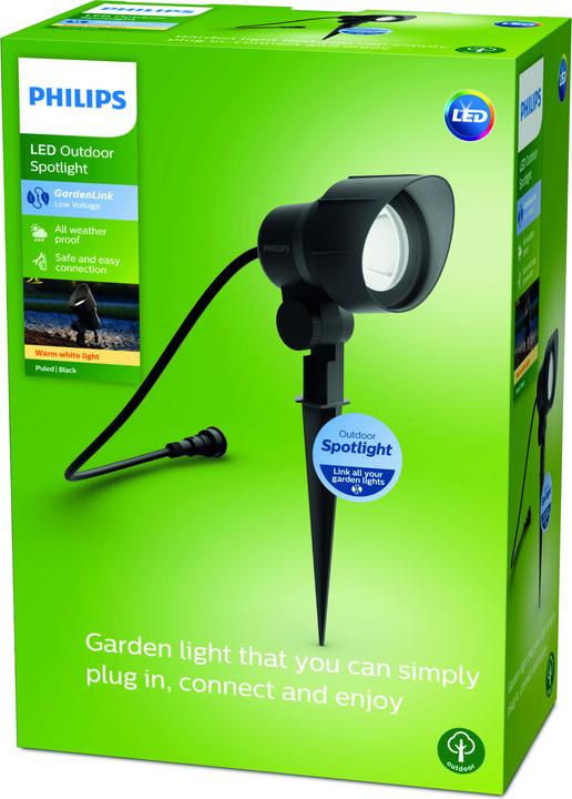 Immagine prodotto Philips Spot da esterno a bassa tensione 6W Extension 2700K nero (600 lm, IP44)