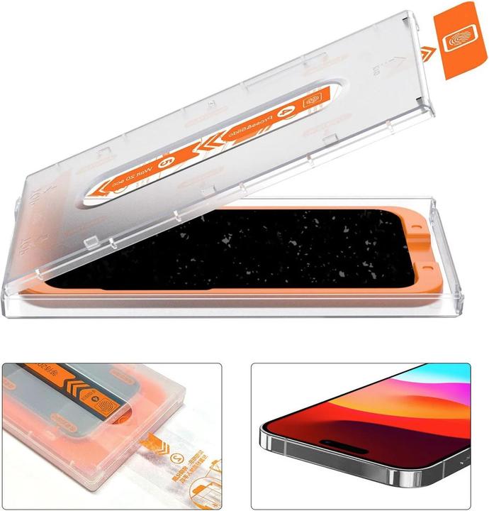 Actual product image PhoneLook Vitre de protection intégrale avec système de montage automatique anti-bulles et anti-poussière 3D (1 Piece, Samsung Galaxy S21)
