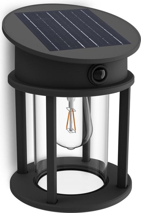 Actual product image Philips Lighting Geri 929004633001 Solar-Aussenwandleuchte 3.2 W Warmweiss Schwa (470 lm, IP44)