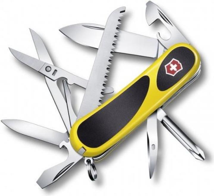 Victorinox EvoGrip S18, 85mm, coques bi-composants,Jaune/ Blist