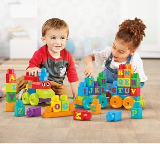 Image du produit Mega Bloks Train d'apprentissage ABC (60 pièces)