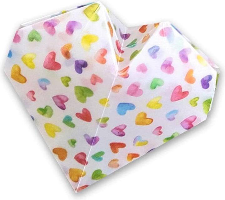 Image du produit Ursus Dépliants en papier transparent "Coeurs multicolores", env. 15 x 15 cm (115 g/m², 50 x)