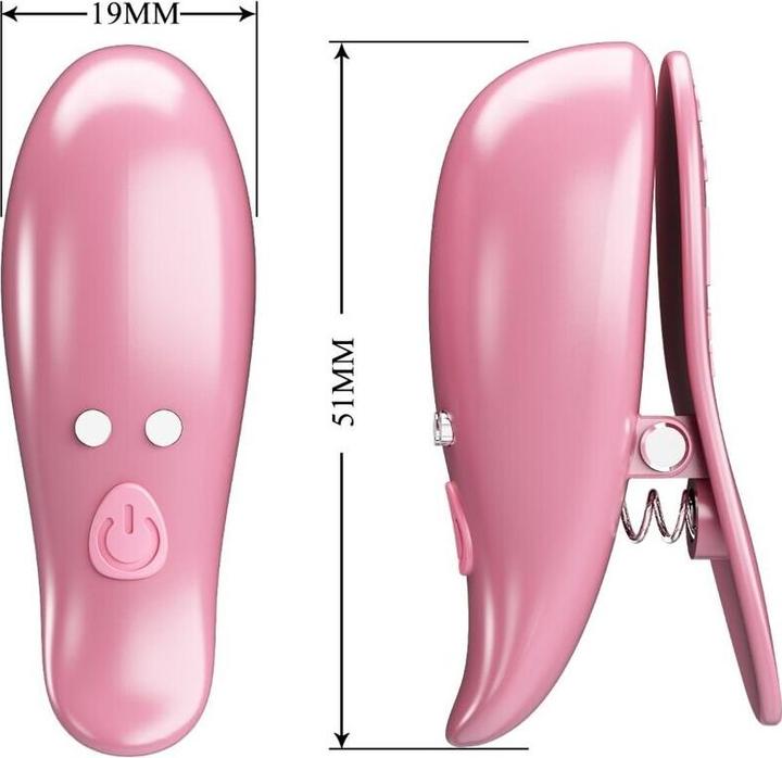 Produktbild Pretty Love - Cailey Nippelklemmen 10 Vibrationen Fernbedienung Rosa