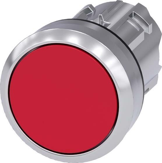 Produktbild Siemens Pushbutton 22mm round metal shiny red