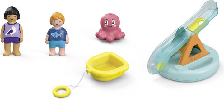 Actual product image Playmobil Badeinsel mit Wasserrutsche (71687, Playmobil Junior)