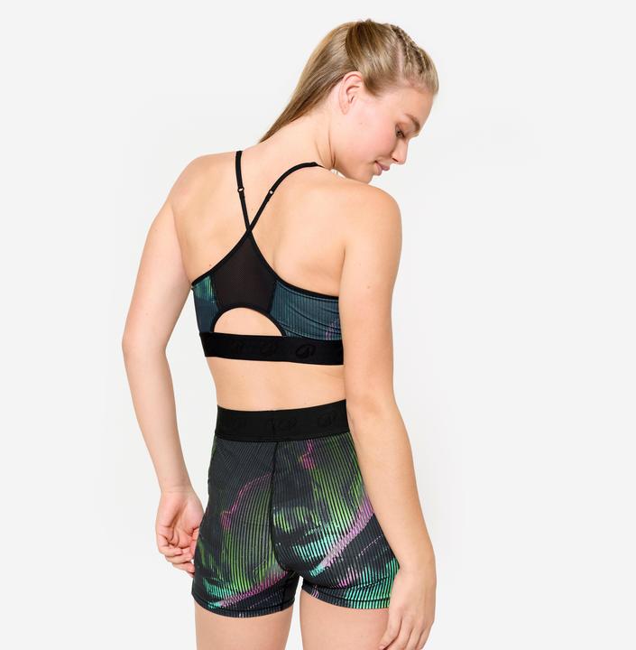 Image du produit Domyos Brassière bretelles fines croisées maintien léger Femme, Noir (L)