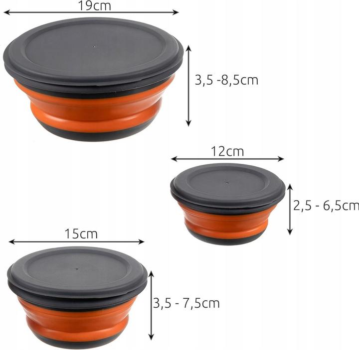 Actual product image Ruhhy Sulankstomi silikoniniai dubenys - 3 vnt. 20781