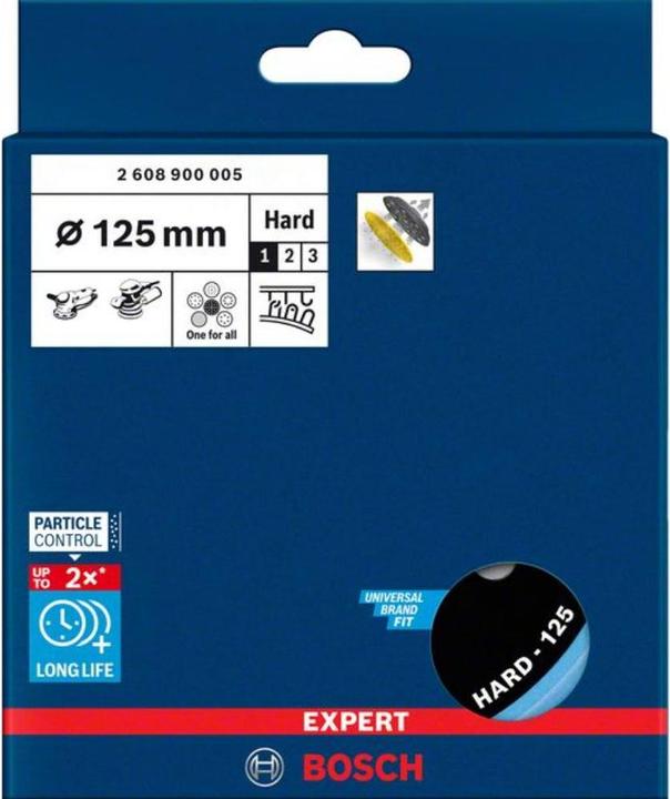 Actual product image Bosch Professional Zubehör EXPERT Multihole (EXPERT Multihole) Universal backing pad, 125 mm, hard (Hard)