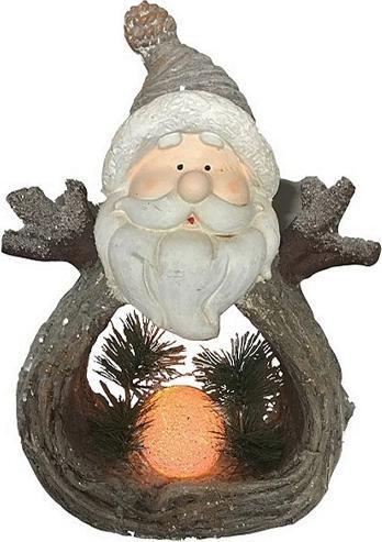 Actual product image Bekos Big Father Christmas with Glitter and LED Ball