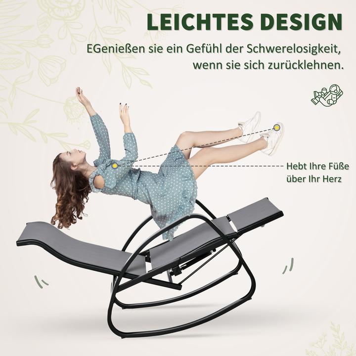 Actual product image Outsunny Rocking chair with adjustable backrest and footrest (90 cm)