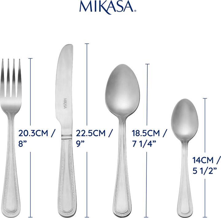 Immagine prodotto Mikasa Set di posate Portobello in acciaio inox, 16 pezzi (16 Pezzo/i, Bacchette)