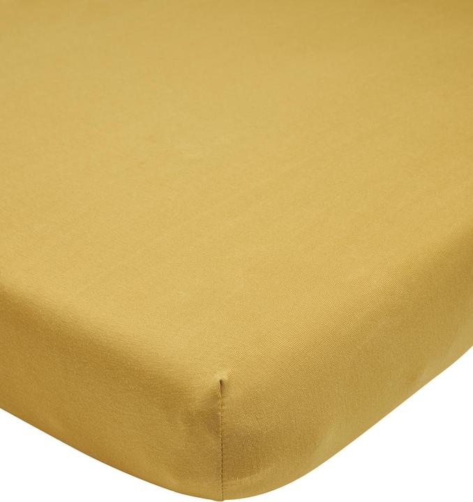 Actual product image Meyco Home jersey fitted sheet 180x210/220 honey gold (220 cm)