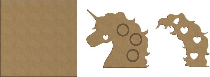 Actual product image Aladine 3D wooden picture to paint unicorn