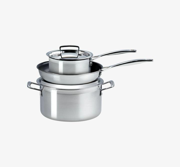 Produktbild Le Creuset 3-PLY 3-TLG. KOCHSET (24 cm, Pfannenset + Topfset, Edelstahl)