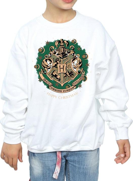 Actual product image Girls Christmas Wreath Sweatshirt (128)