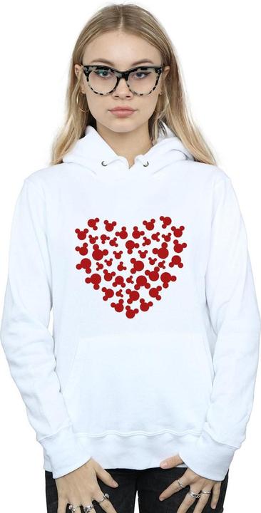 Immagine prodotto Disney Mickey Mouse Heart Silhouette Felpa con Cappuccio Donna (XXL)