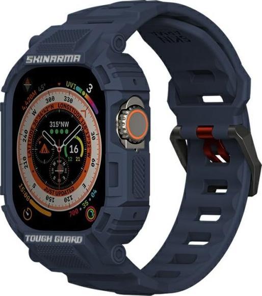 Actual product image Skinarma Band+Case Mecha 2in1 Apple Watch 49mm navy