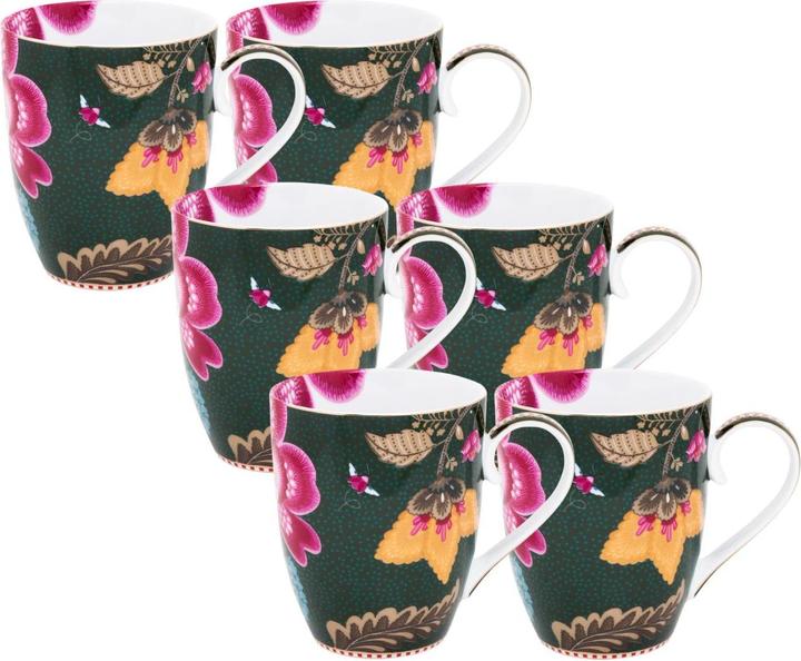 Image du produit PIP Studio Fantasy Green Tasse à anse grande 350ml Set6 (350 ml, 1 x)