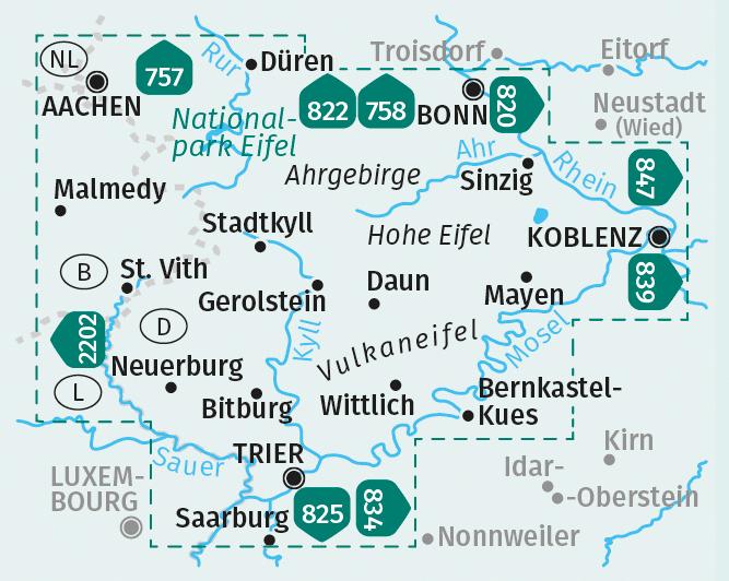 Produktbild Wanderkarte Eifel