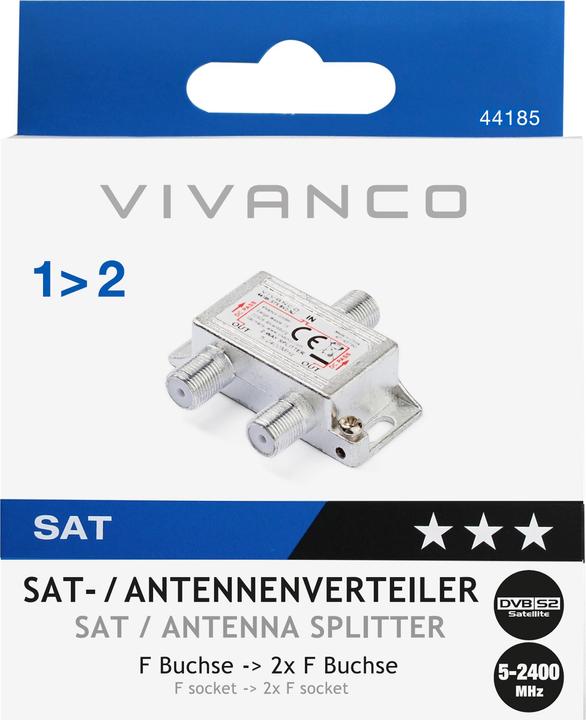Produktbild Vivanco 44185 cable splitter/combiner Silver