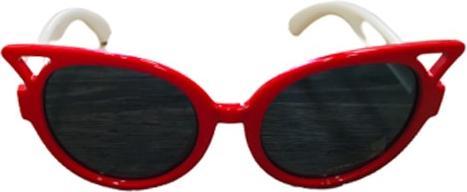 Produktbild Bekos Kinder Sonnenbrille Katze rot / weiss Polarisiert