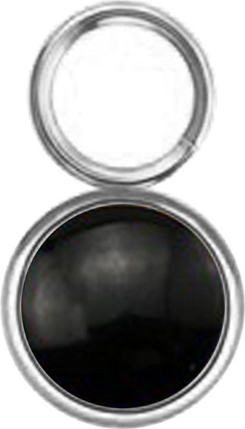 Immagine prodotto Star Piercing Anhänger silber ein schwarzer Onyx Stein (senza ottone, Acciaio chirurgico 316L, Mnerale)