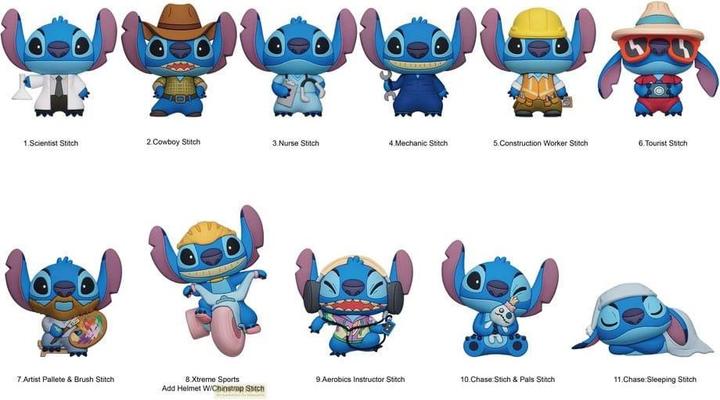 Monogram Int. Lilo & Stitch 3D PVC-Taschenanhänger Series 6 Display (24)