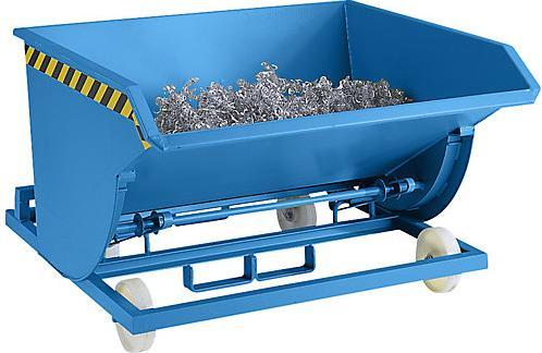 Actual product image eurokraft pro Tilting container for chips, with polyamide wheels (300 l)