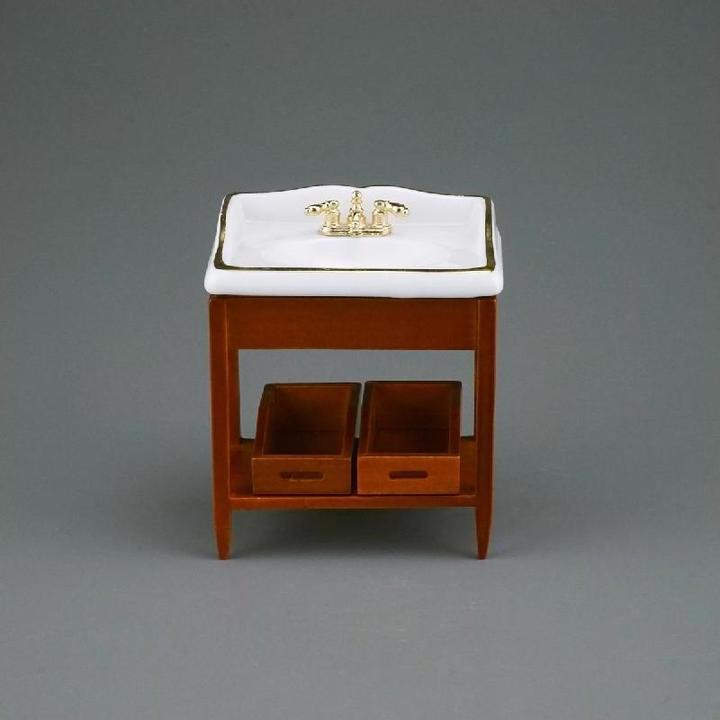 Image du produit Reutter 001.664/9 - Lavabo en bois vide, miniature à l'échelle 1:12
