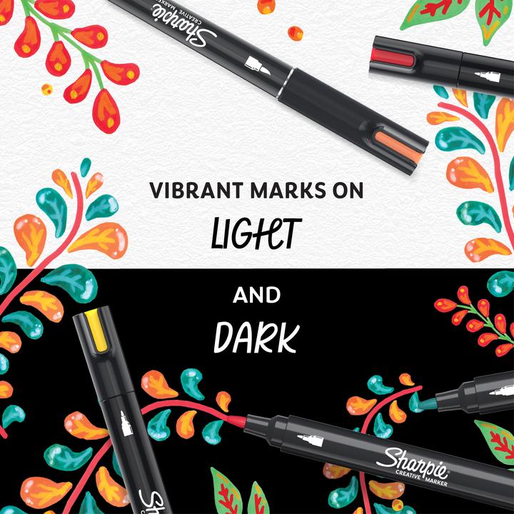 Produktbild Sharpie Creative Akryl Paint Marker | Bullet spids | Hvid | 6 stk (Schwarz, 1 x)