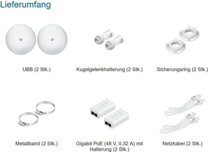Produktbild Ubiquiti UniFi Building-to-Building Bridge Kit (1700 Mbit/s)