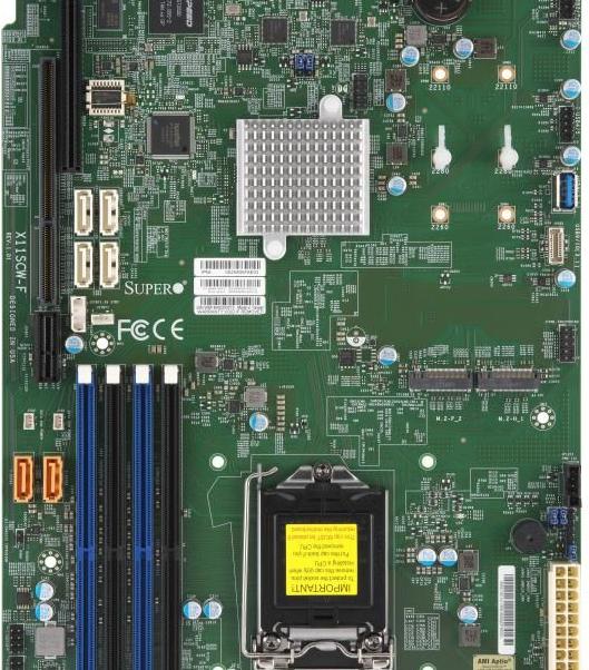 Actual product image Supermicro Motherboard X11SCW-F (retail pack) (LGA 1151, Intel C246)