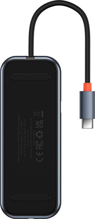 Produktbild Baseus AcmeJoy 4-Port Type-C HUB AdapterType-C to USB3.0*3+Type-C PD&Data *1Dark Gray (USB-C, 4 Ports)