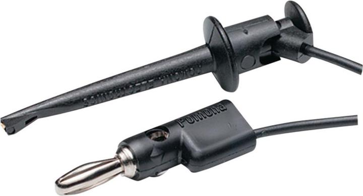 Actual product image Pomona Electronics Minigrabber test clip for stacking banana plug patch cords in 36″ length.
