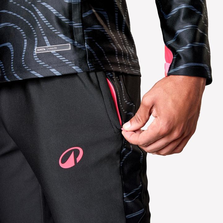 Actual product image Kipsta Women's/men's football training trousers - VIRALTO Topo black/grey (W34/L34)