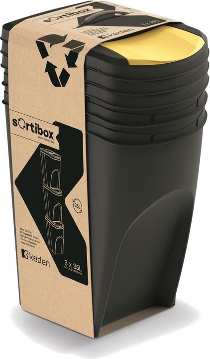 Actual product image Prosperplast Keden SORTI BOX waste bin - black recycling (35 l)