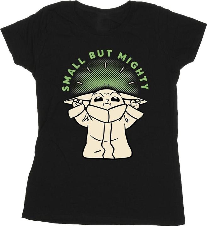 Actual product image Star Wars Womens/Ladies The Mandalorian Small But Mighty Grogu Cotton T-Shirt (XL)