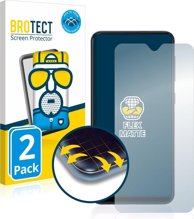 Actual product image BROTECT Fullscreen screen protector Matt anti-glare film (2 Piece, Samsung Galaxy A10)
