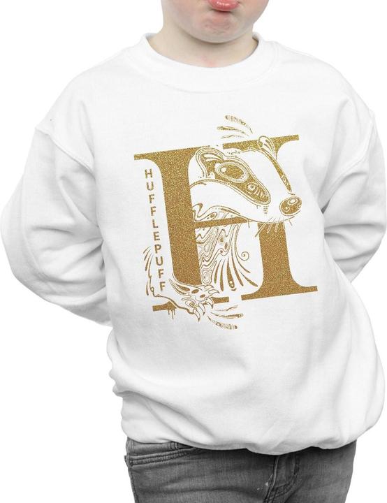 Immagine prodotto Hufflepuff Glitter Felpa Ragazzi (152, 158)