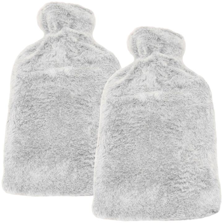 Viva Wärmflasche mit flauschigem Plüsch-Bezug (1.60 l)