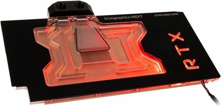 Actual product image Aqua Computer kryographics NEXT RTX 3080 / 3090 Strix GPU Water Cooler - Copper + Acrylic