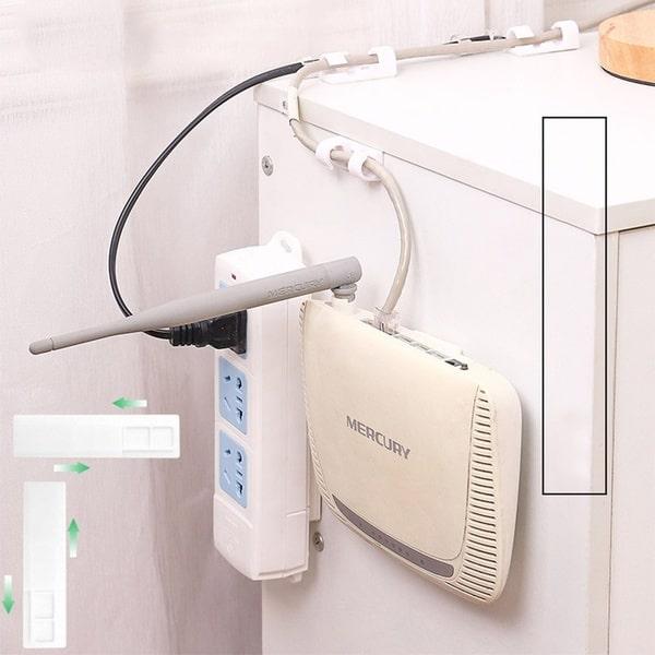 Actual product image Hermex Universal wall bracket for socket strip Wifi router display