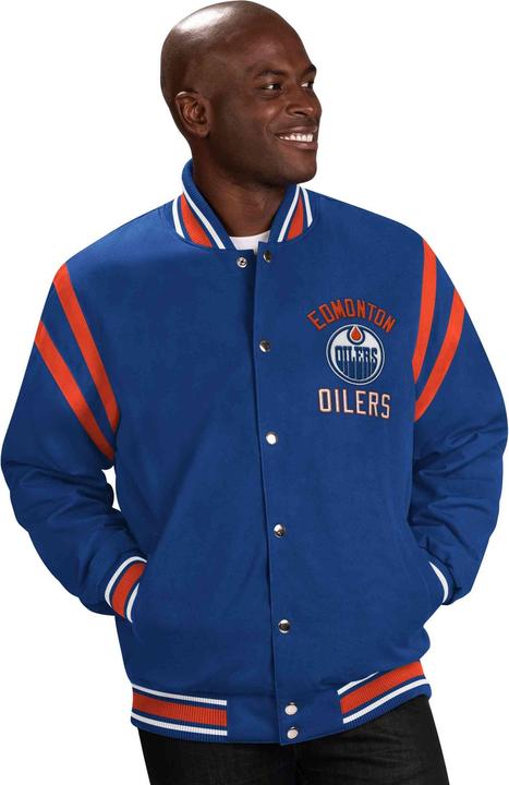 Actual product image G-III Edmonton Oilers Tailback Varsity Jacket (XL)
