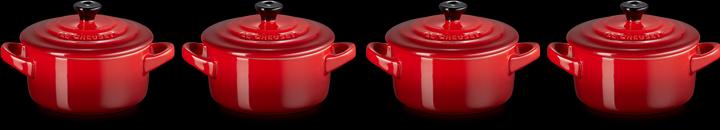 Productafbeelding Le Creuset Mini Cocotte Set van 4 "Kersenrood