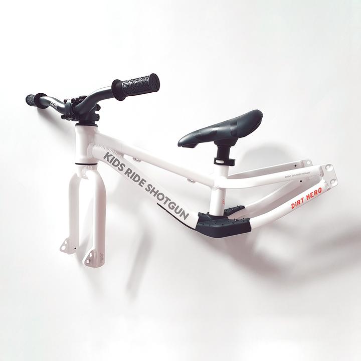 Immagine prodotto Kids Ride Shotgun Kit telaio ruota Dirt Hero, 12"/14", bianco (14")