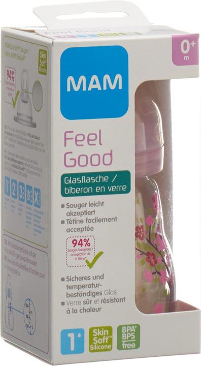 Image du produit MAM Bouteille de verre Feel Good assortie (170 ml)